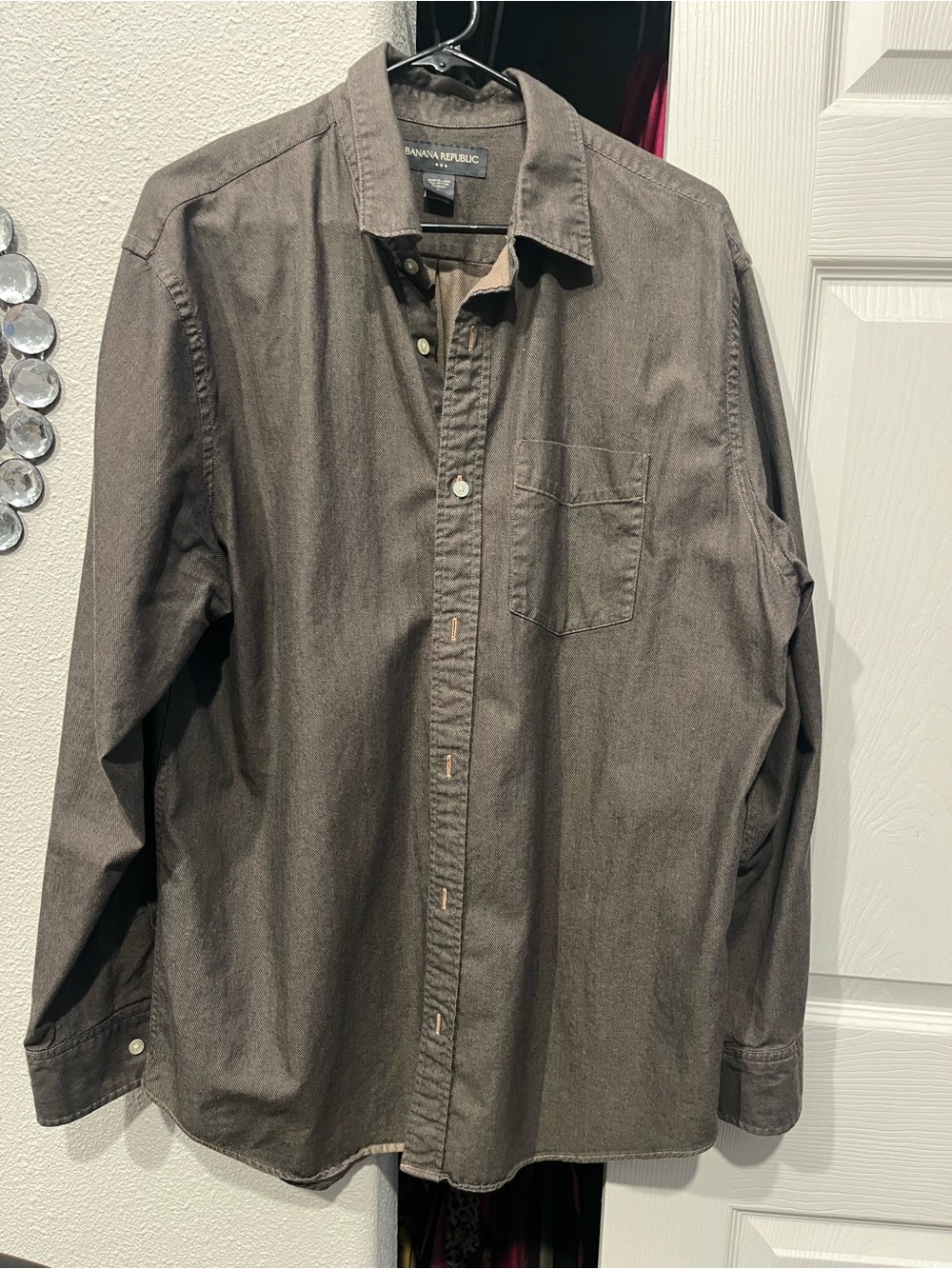 Banana Republic Men's Brown Button-Up